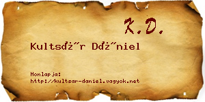Kultsár Dániel névjegykártya